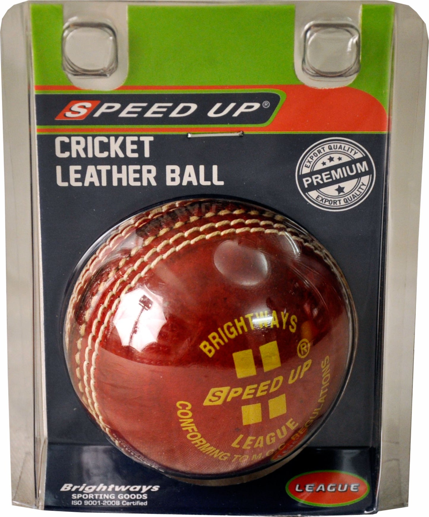 Speed Up Leather Cricket Season Ball-Red