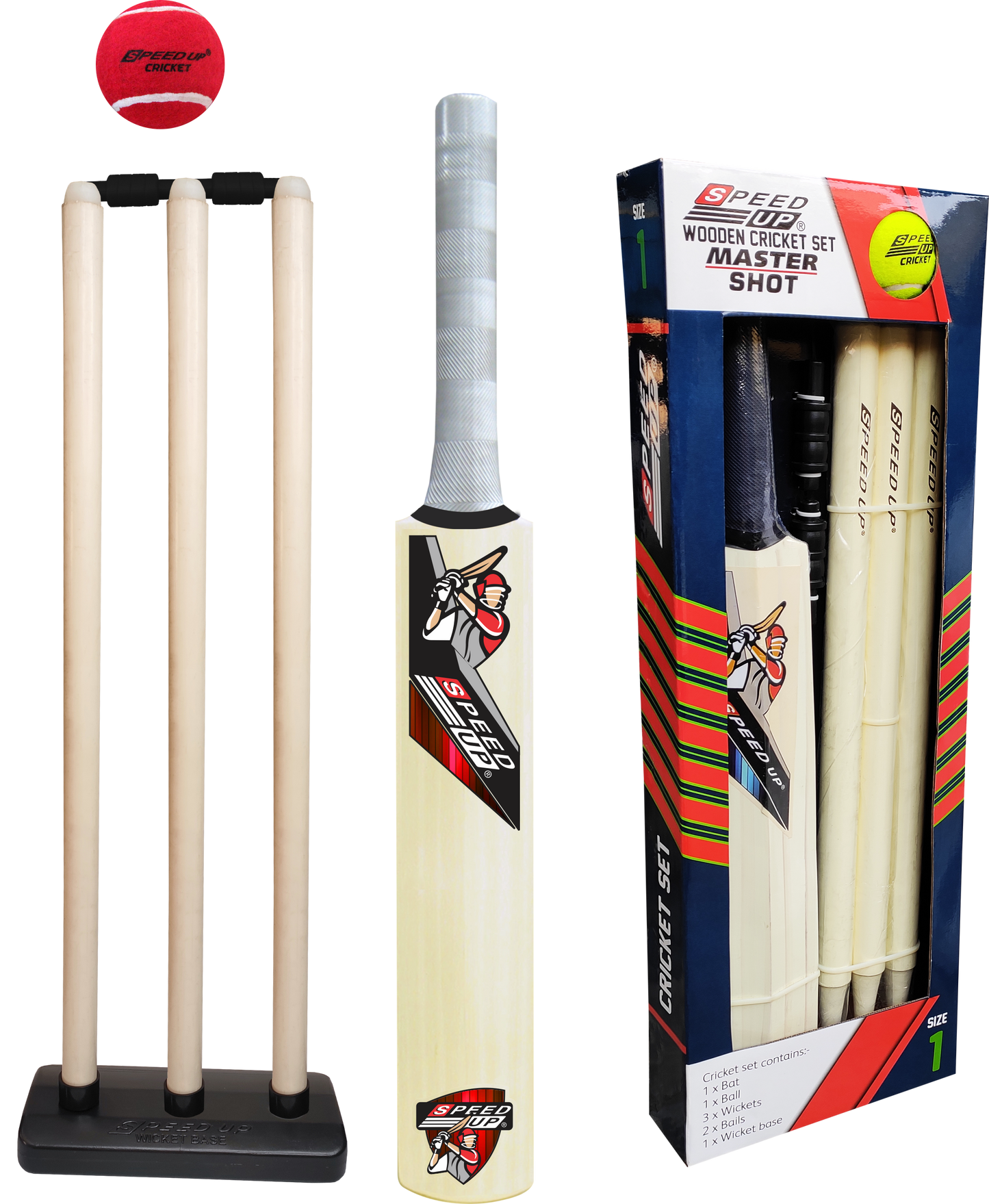 MasterShot Wooden Cricket Set