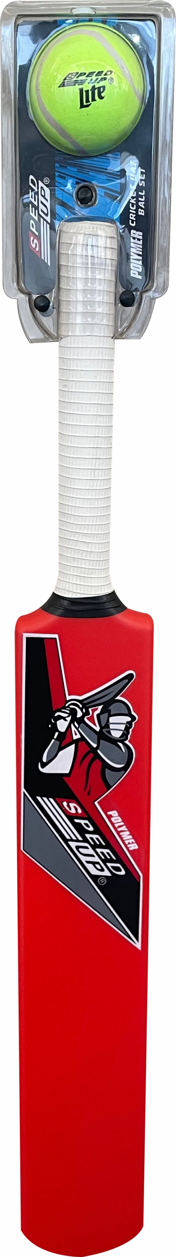 Speed Up Reinforced Polymer Cricket Bat & Ball Runner Set