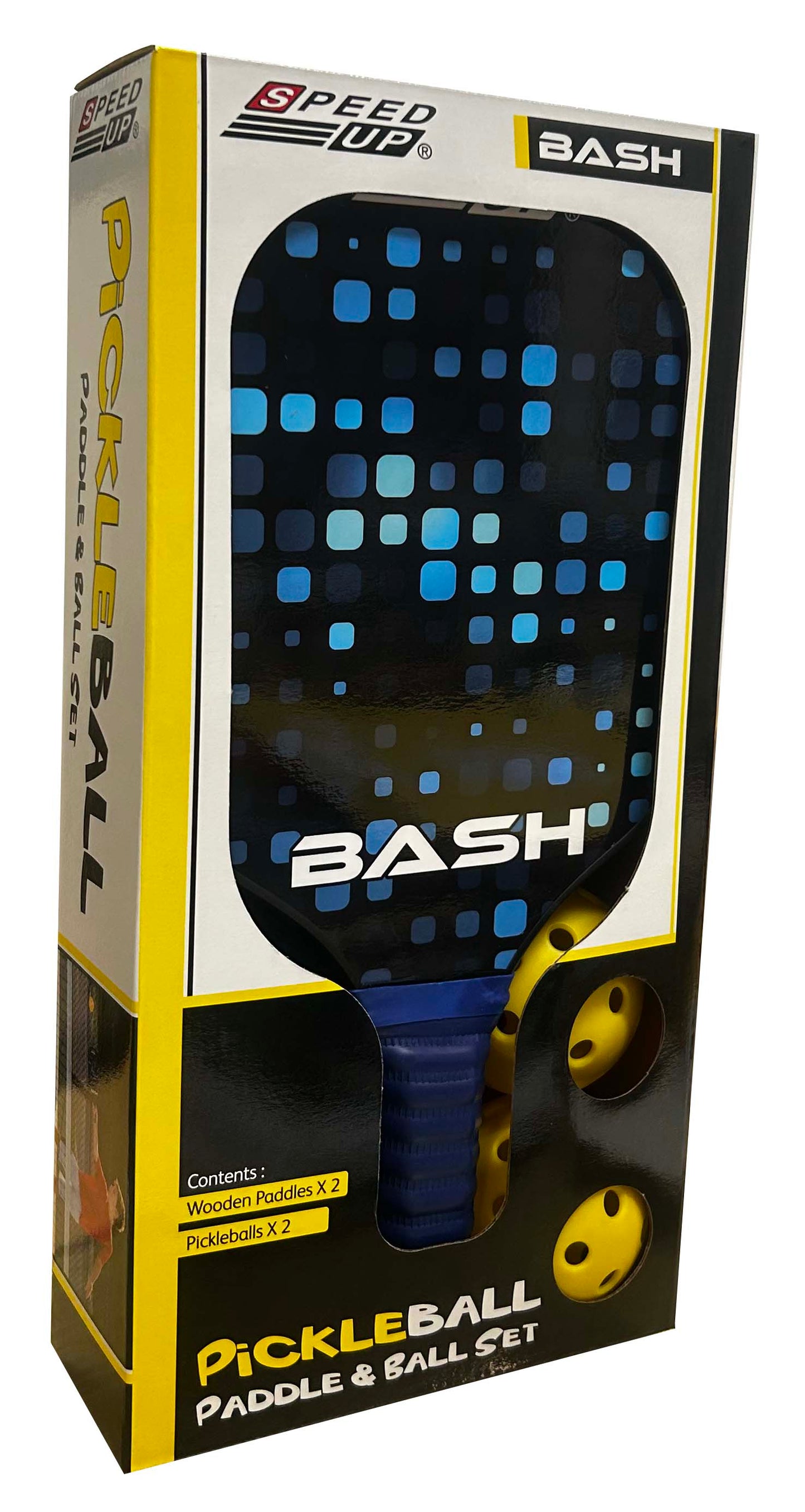 Speed Up Pixel Wooden Pickleball Paddle and Ball Set