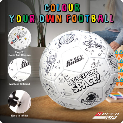 Tango – Color Your Own Football LETS EXPLORE THE SPACE (Official Size 5)