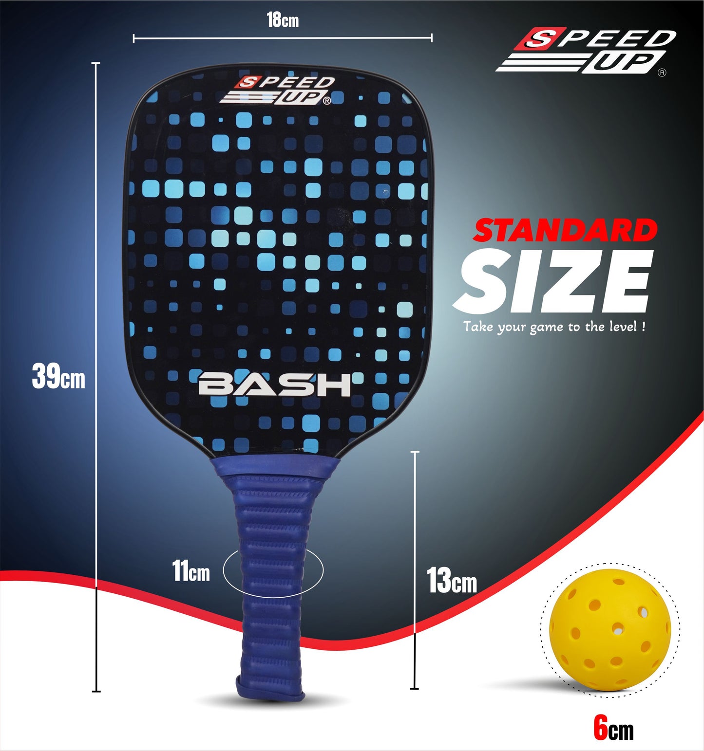 Speed Up Pixel Wooden Pickleball Paddle and Ball Set