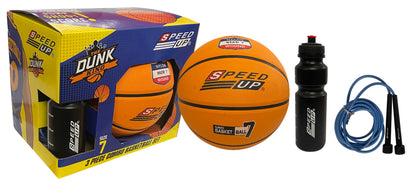 SpeedUp Sports Dunk Size-7 3 Pcs Combo BasketBall Set