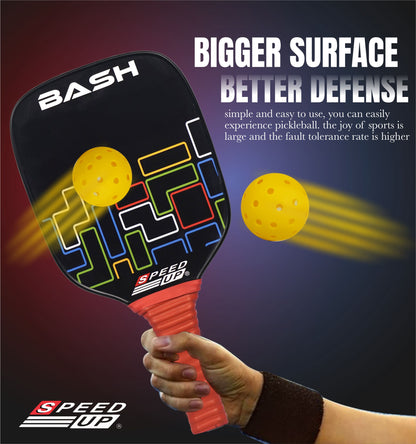 Speed Up Square Wooden Pickleball Paddle and Ball Set