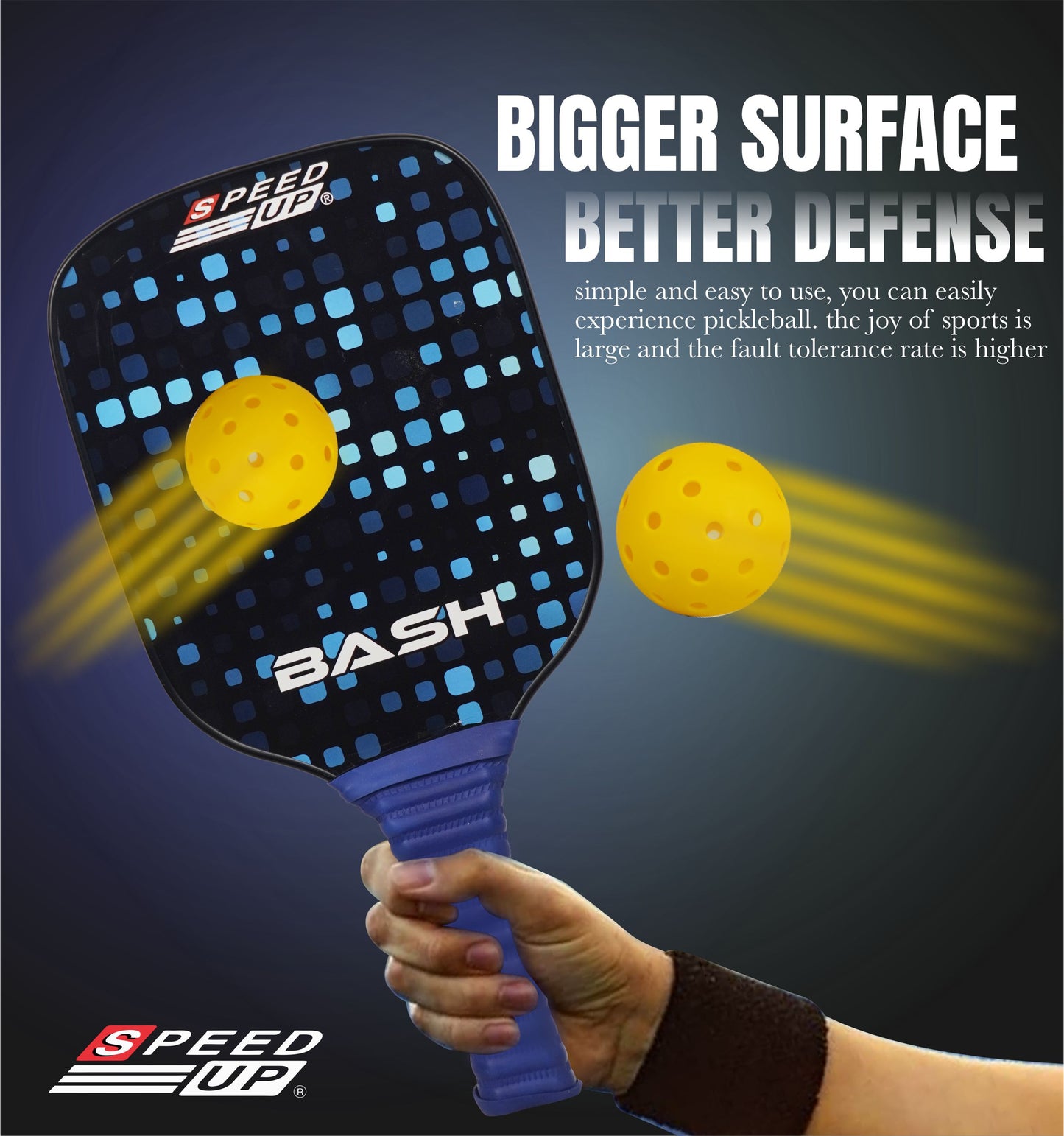 Speed Up Pixel Wooden Pickleball Paddle and Ball Set
