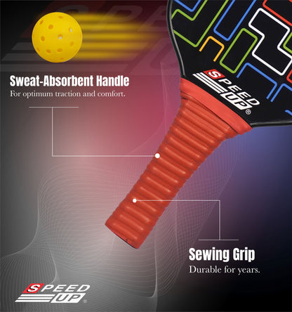 Speed Up Square Wooden Pickleball Paddle and Ball Set