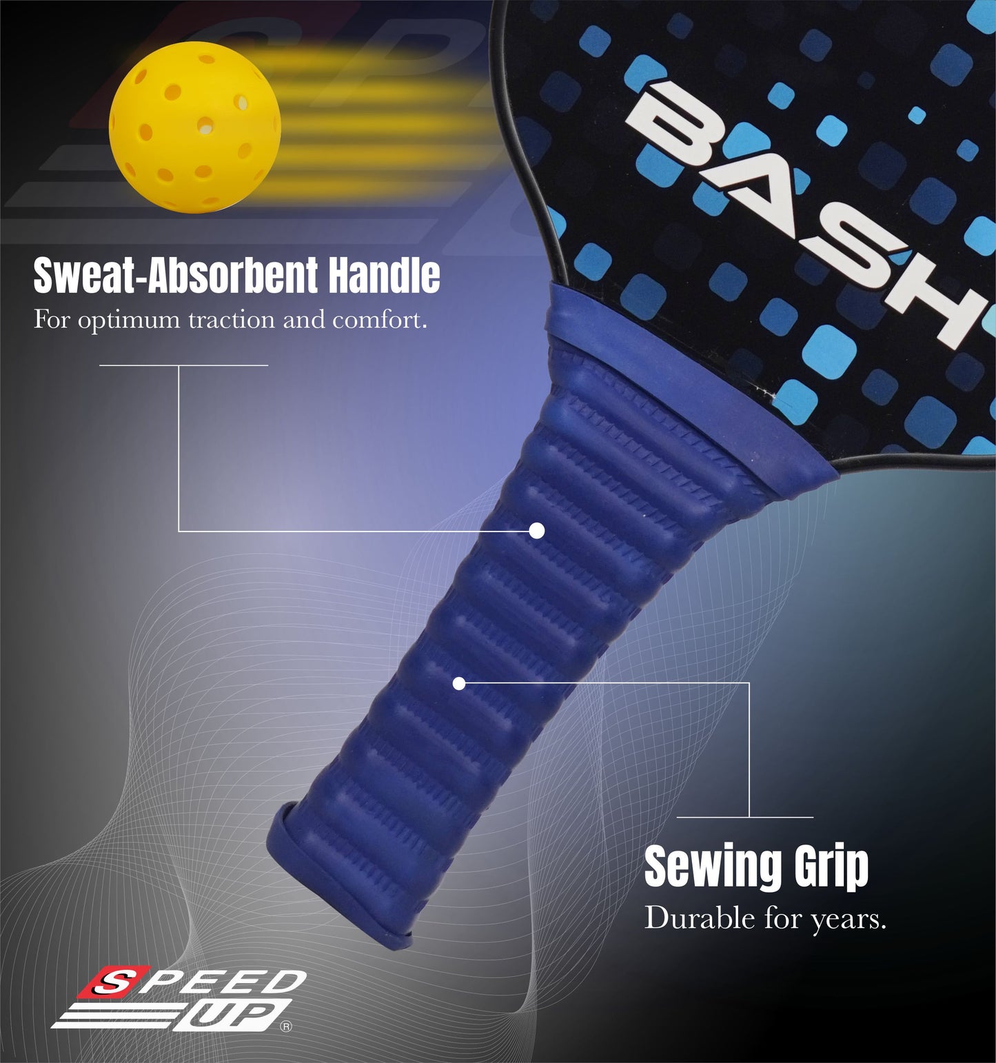Speed Up Pixel Wooden Pickleball Paddle and Ball Set