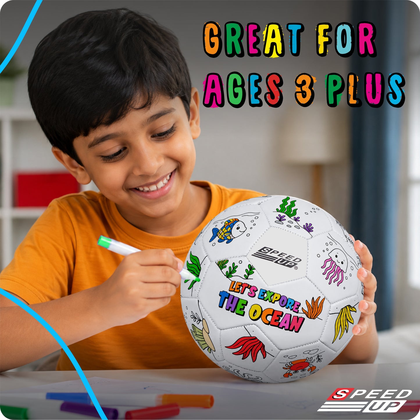 Tango – Color Your Own Football LETS EXPLORE THE OCEAN (Official Size 5)