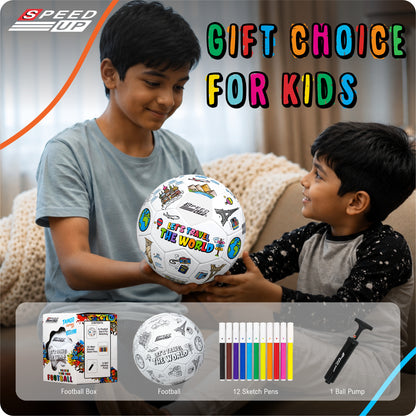 Tango – Color Your Own Football LET'S TRAVEL THE WORLD (Official Size 5)