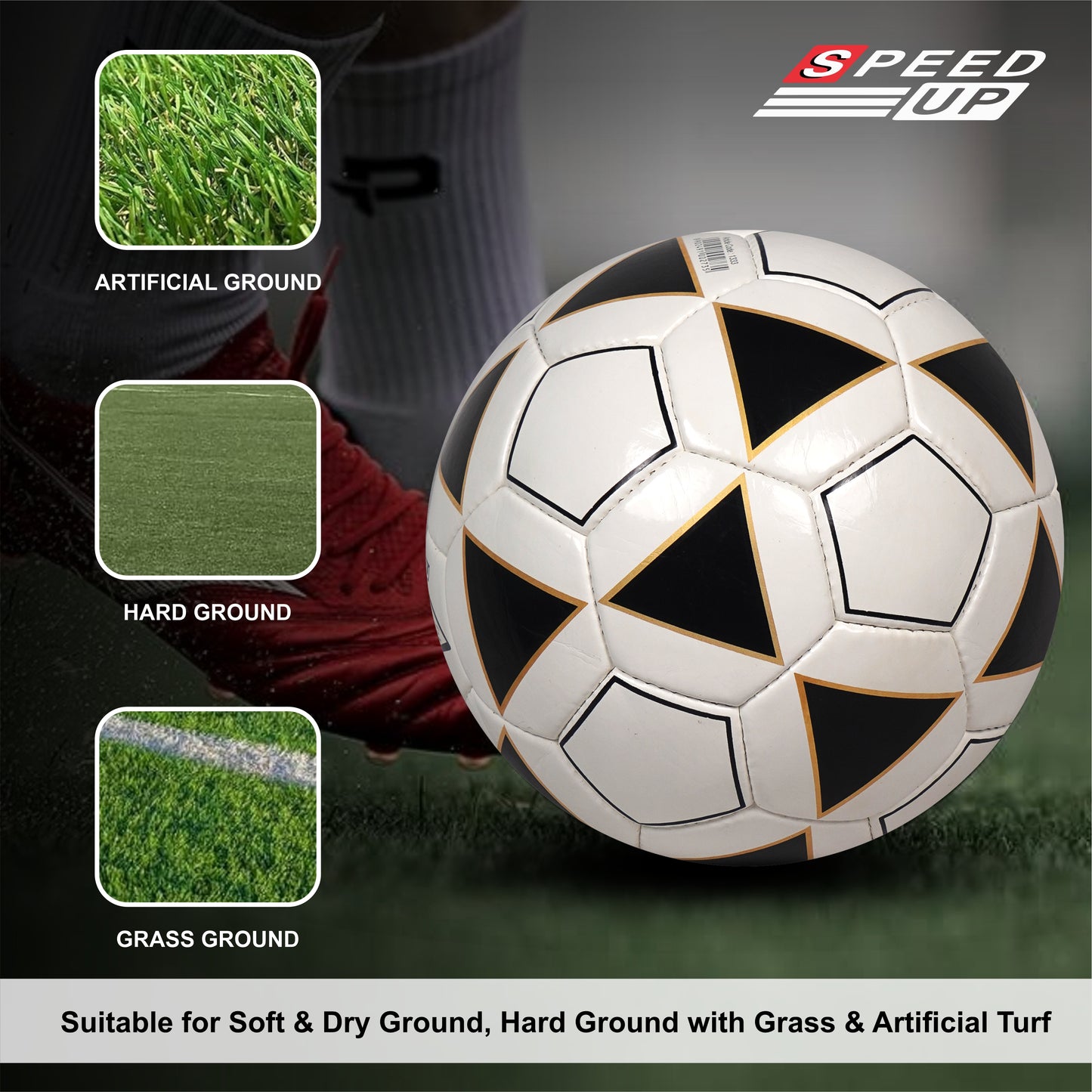 Speed Up Volt Size 5 Hand Stitched Professional Football
