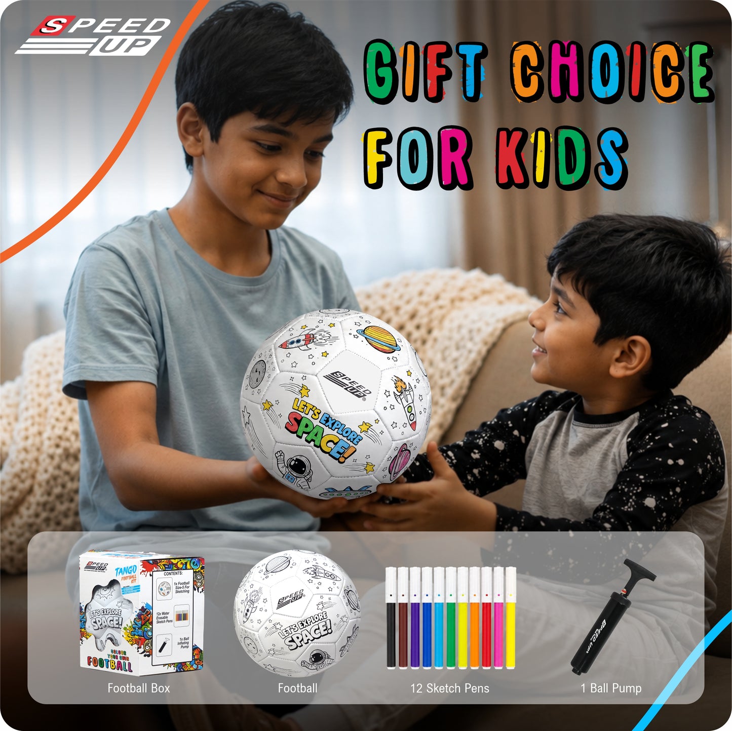 Tango – Color Your Own Football LETS EXPLORE THE SPACE (Official Size 5)