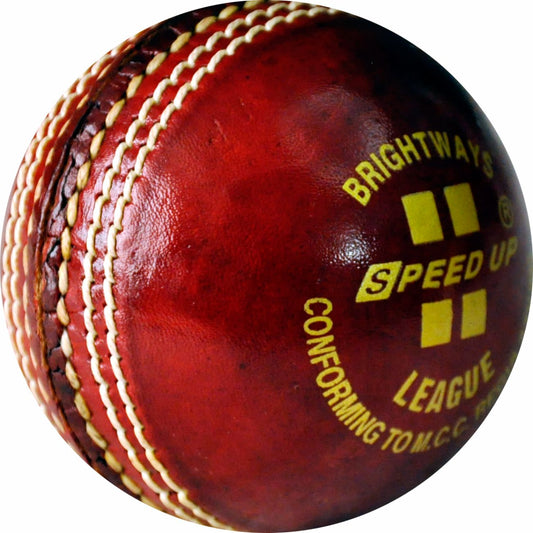 Speed Up Leather Cricket Season Ball-Red