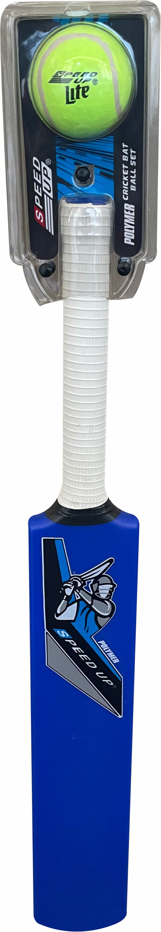 Speed Up Reinforced Polymer Cricket Bat & Ball Runner Set