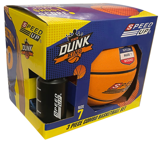 SpeedUp Sports Dunk Size-7 3 Pcs Combo BasketBall Set