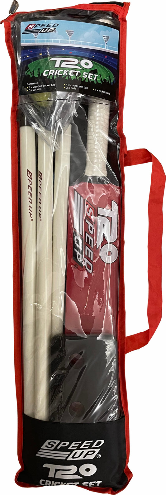 SpeedUp Sports T-20 Wooden Cricket Combo Set