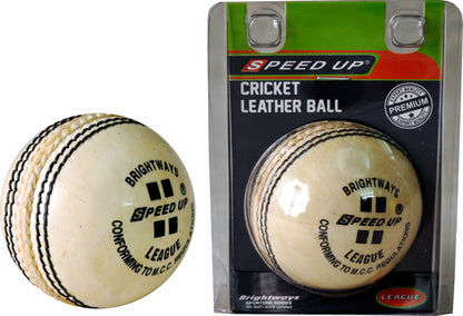 Speed Up Leather Cricket Season Ball-White